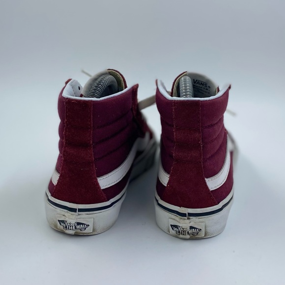 Vans burgundy sk8 hi womens size 5 - Picture 4 of 6